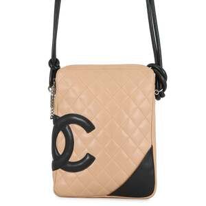 Chanel Cambon Line Medium Shoulder Bag with Coco Mark A25178, Black